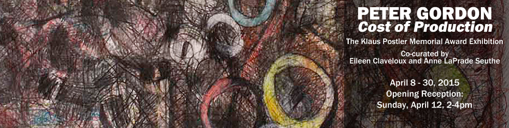 Peter Gordon: Cost of Production  April 8 - 30, 2015 Opening Reception: Sunday, April 12 from 2 - 4 pm