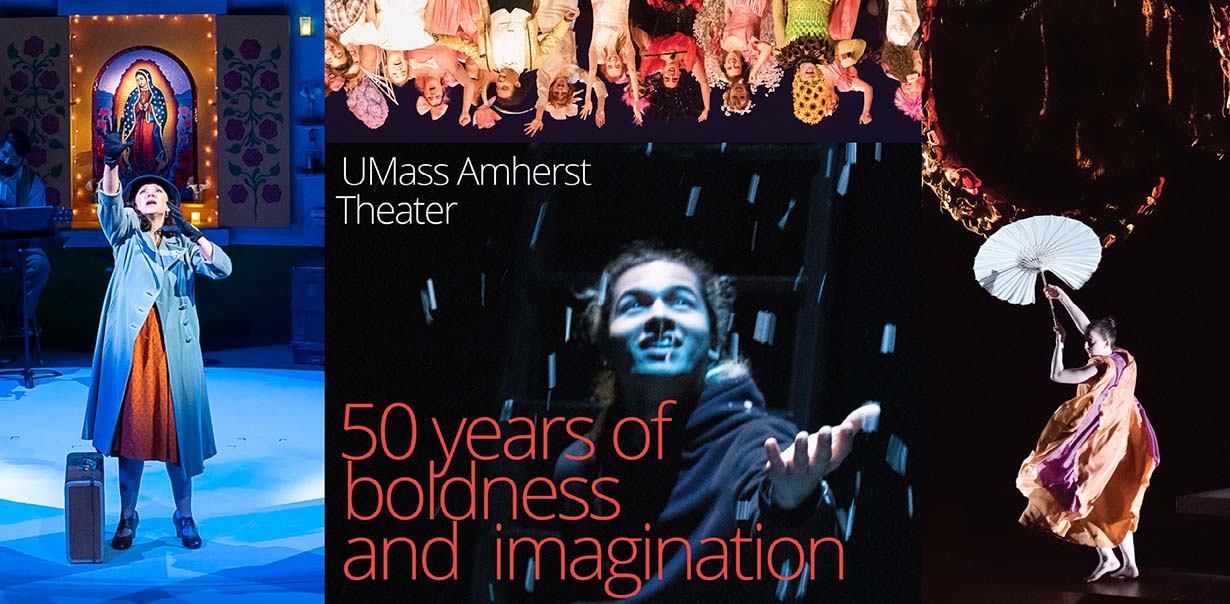 Theater Department 2022-2023 Banner Collage with images from past performances