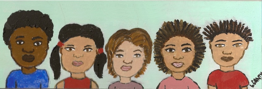 artwork by Lucinda Canty depicting different children 