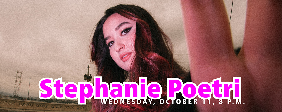 an image of Stephanie Poetri with hand held out 
