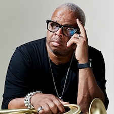 Terrence Blanchard with his trumpet